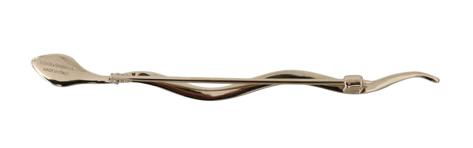 Elegante silberne Kristallbrosche