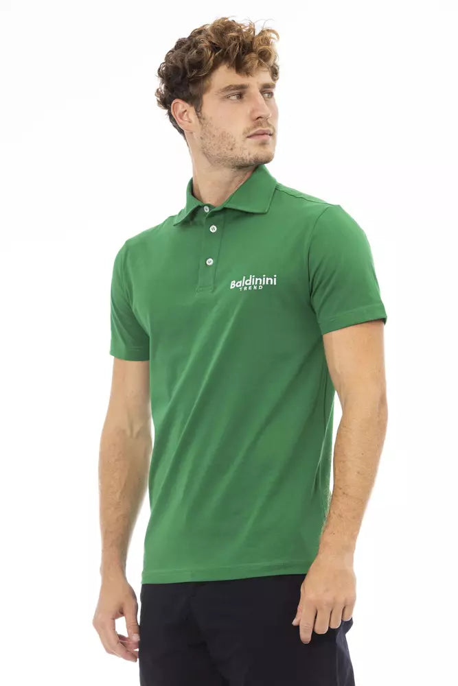 Grünes Poloshirt aus Baumwolle für Herren