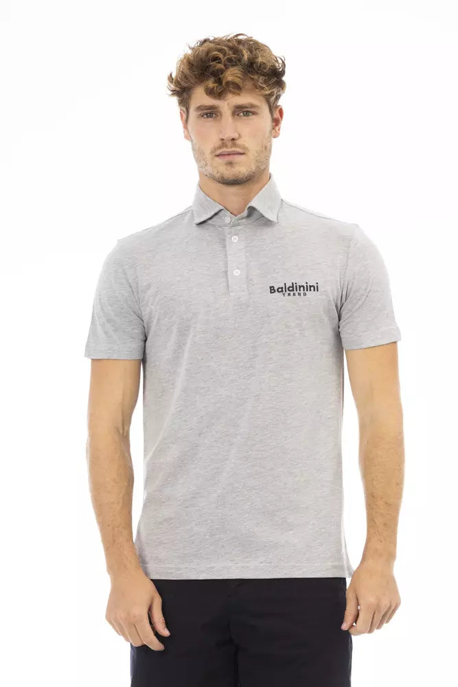 Graues Poloshirt aus Baumwolle für Herren