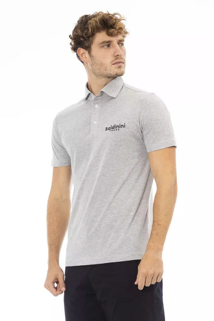 Graues Poloshirt aus Baumwolle für Herren