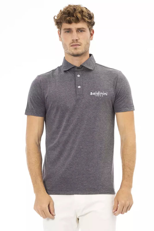 Graues Poloshirt aus Baumwolle für Herren