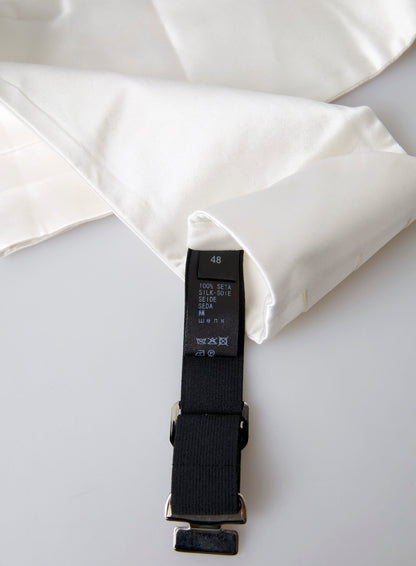 Eleganter weißer Kummerbund aus Seide