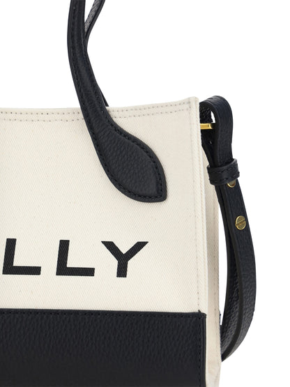 Schicke kontrastierende Mini-Handtasche aus Leder