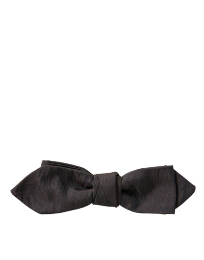 Elegante Fliege aus brauner Seidenmischung