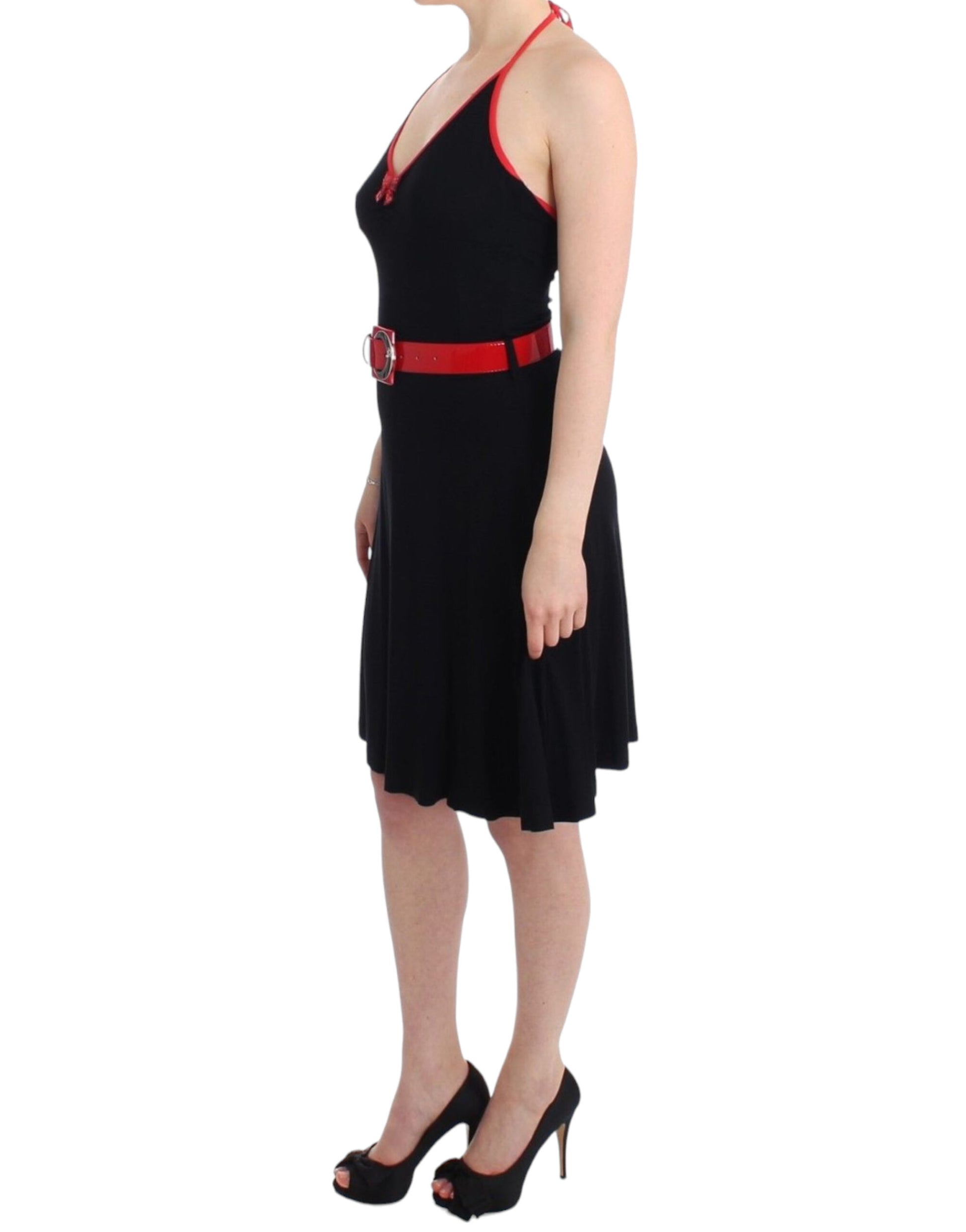 Elegantes schwarzes knielanges Kleid von Palladio