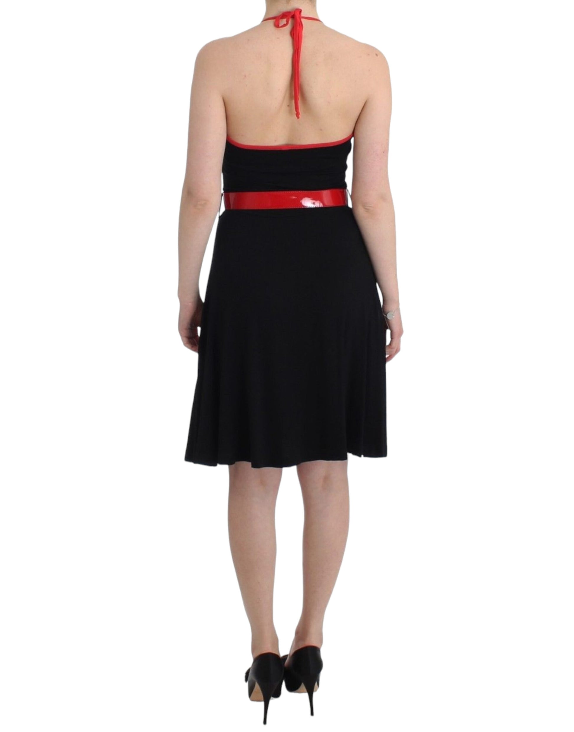 Elegantes schwarzes knielanges Kleid von Palladio