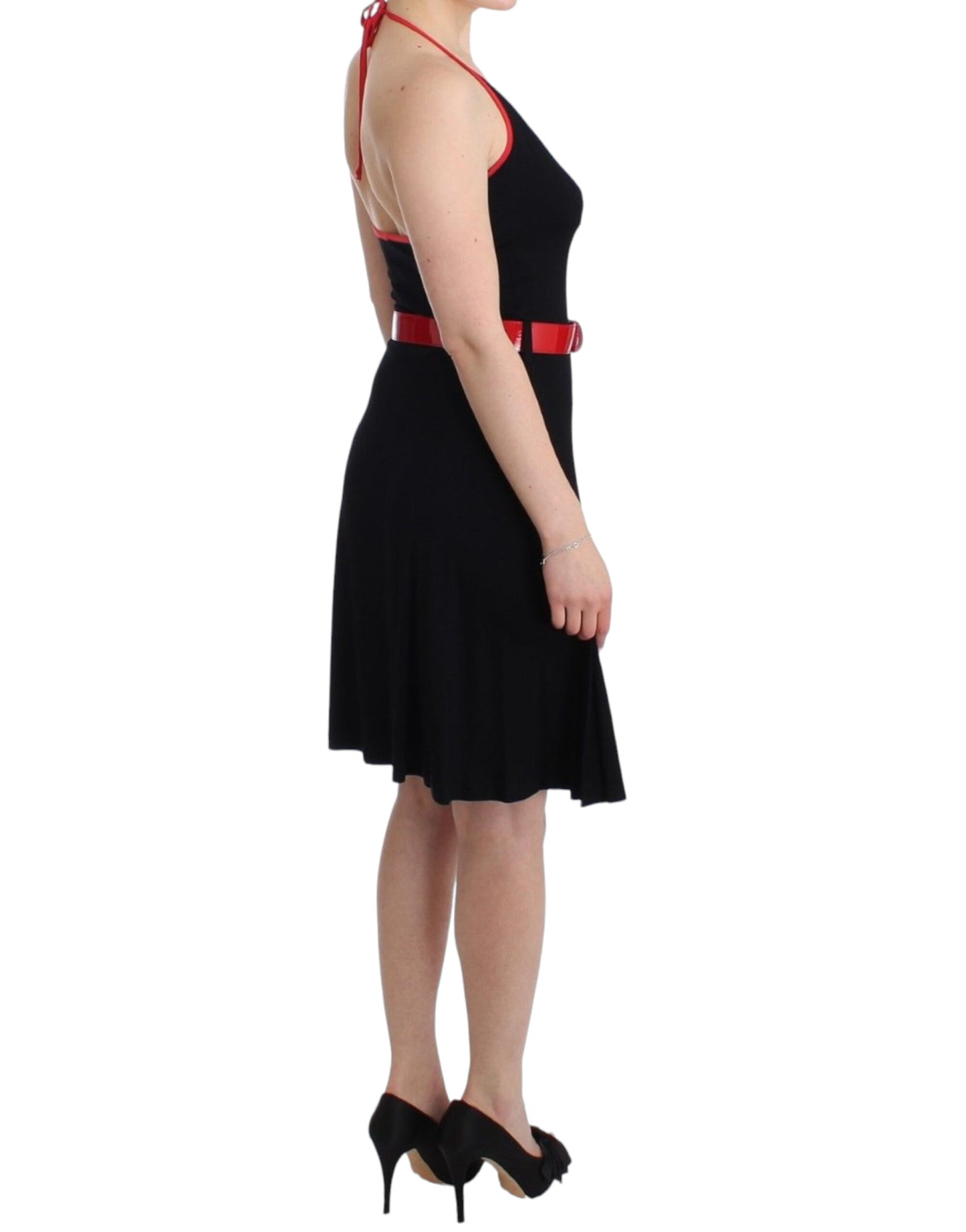 Elegantes schwarzes knielanges Kleid von Palladio