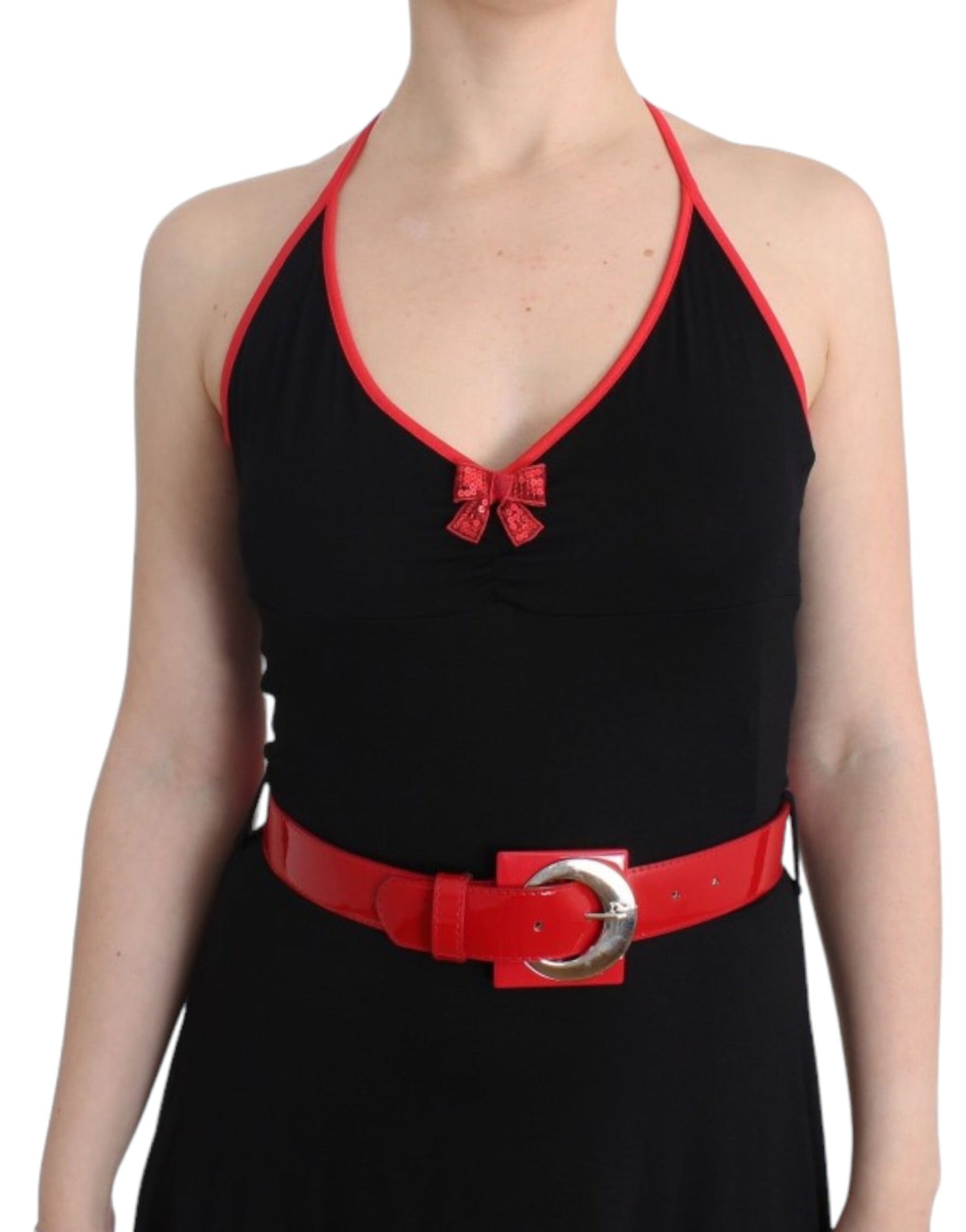 Elegantes schwarzes knielanges Kleid von Palladio