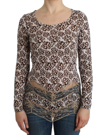 Elegantes Langarm-Top mit floraler Spitze