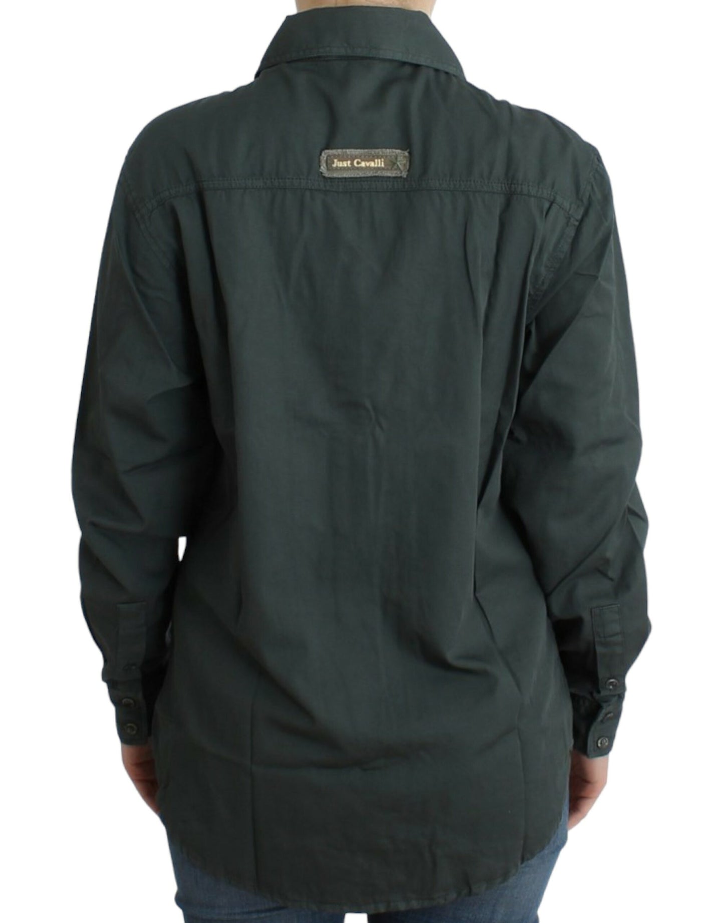 Elegantes Button-Down-Hemd aus Baumwolle in Grau