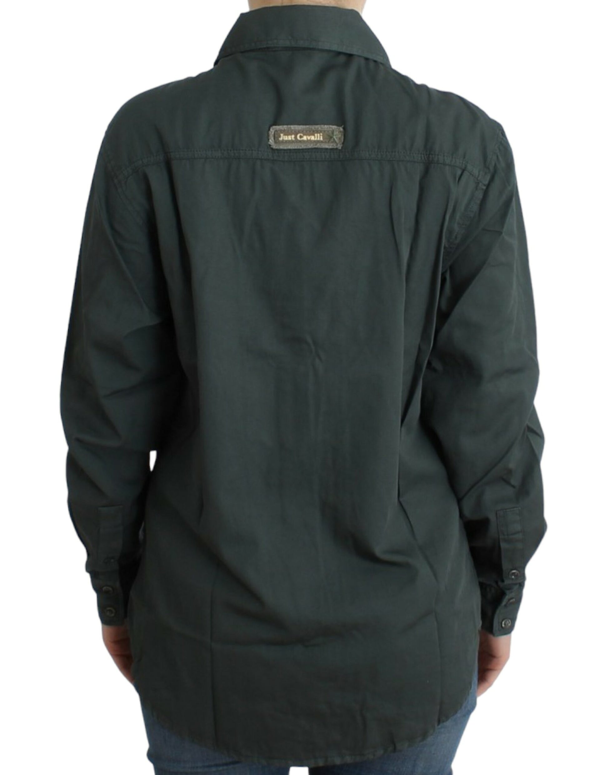 Elegantes Button-Down-Hemd aus Baumwolle in Grau