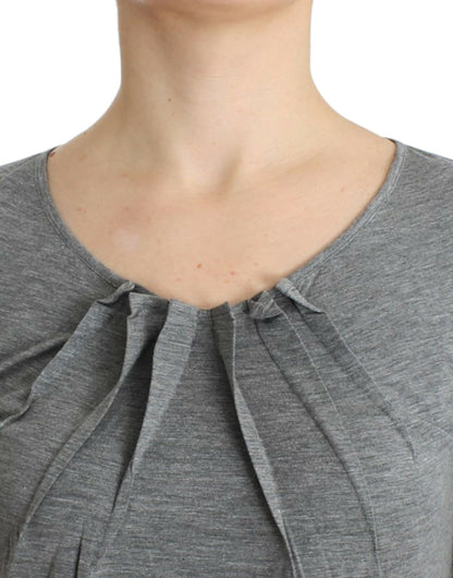 Eleganter grauer Pullover aus Kaschmirmischung