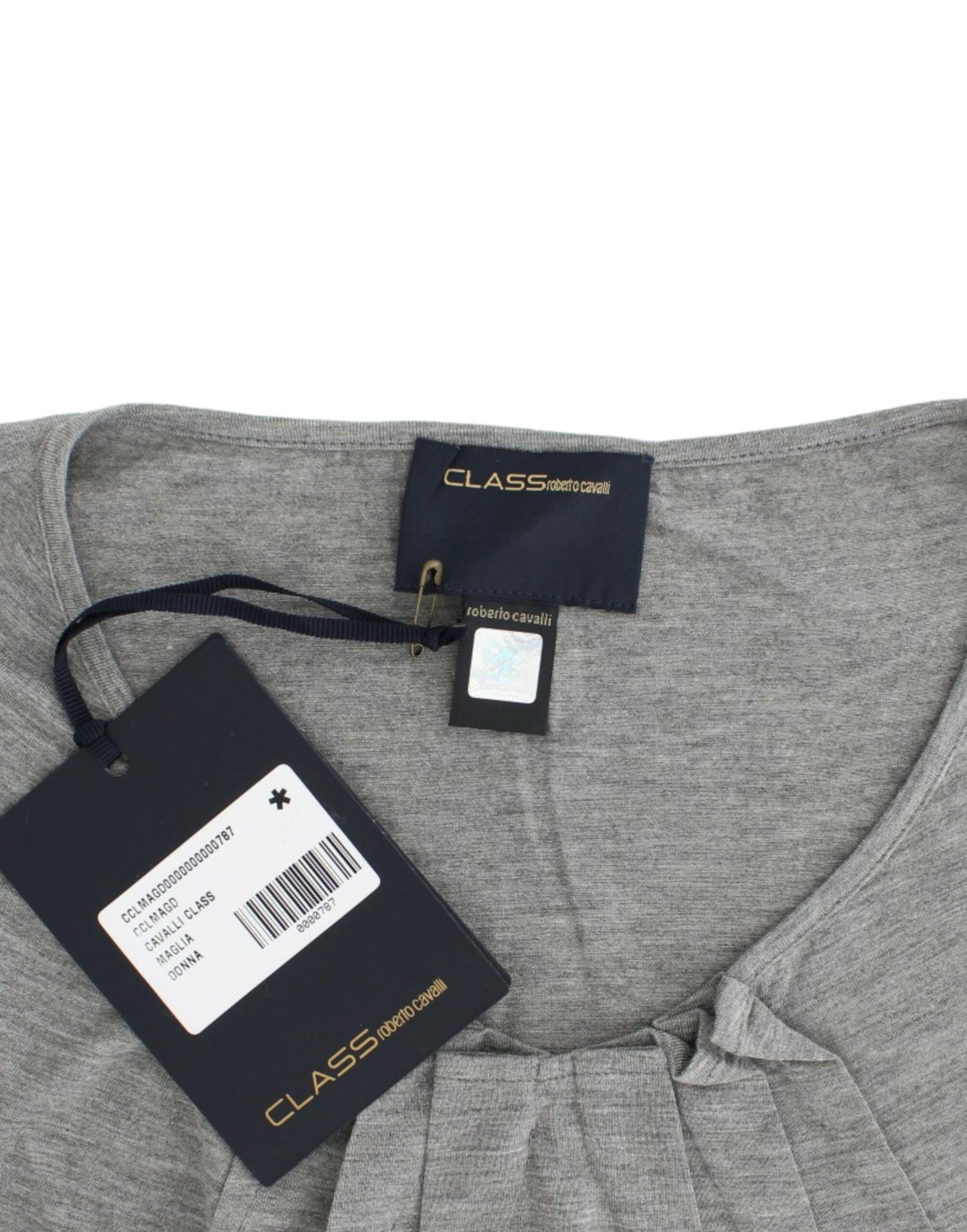 Eleganter grauer Pullover aus Kaschmirmischung