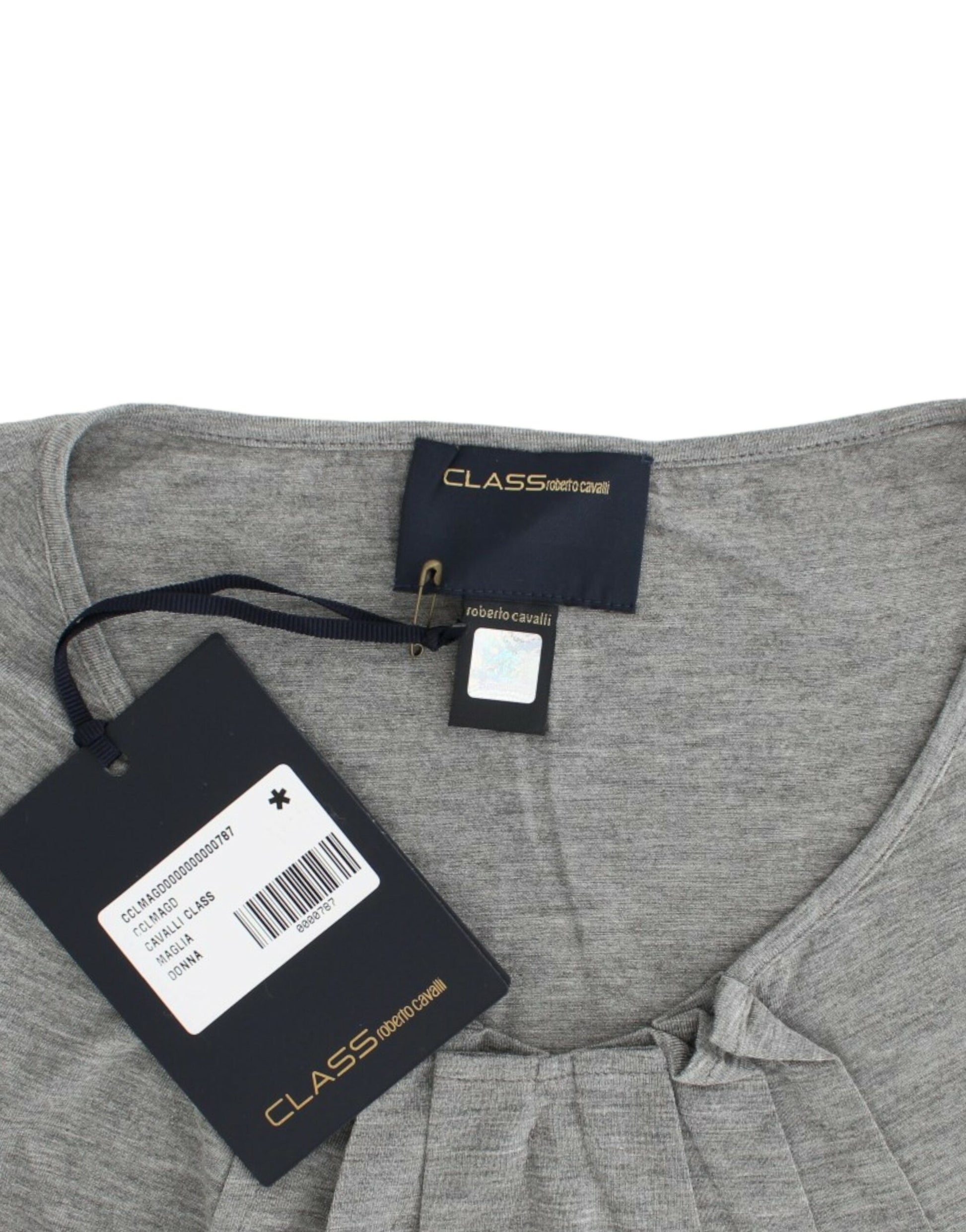 Eleganter grauer Pullover aus Kaschmirmischung