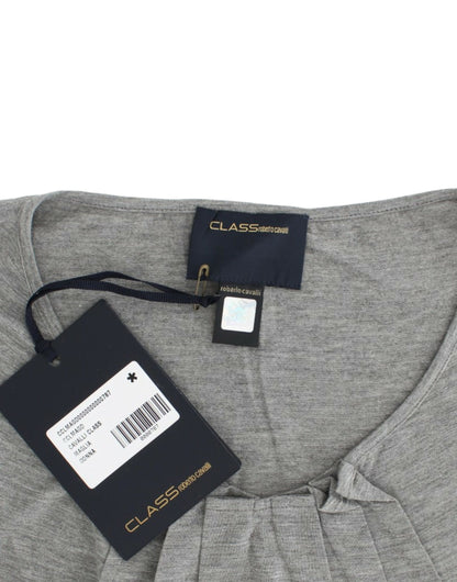 Eleganter grauer Pullover aus Kaschmirmischung