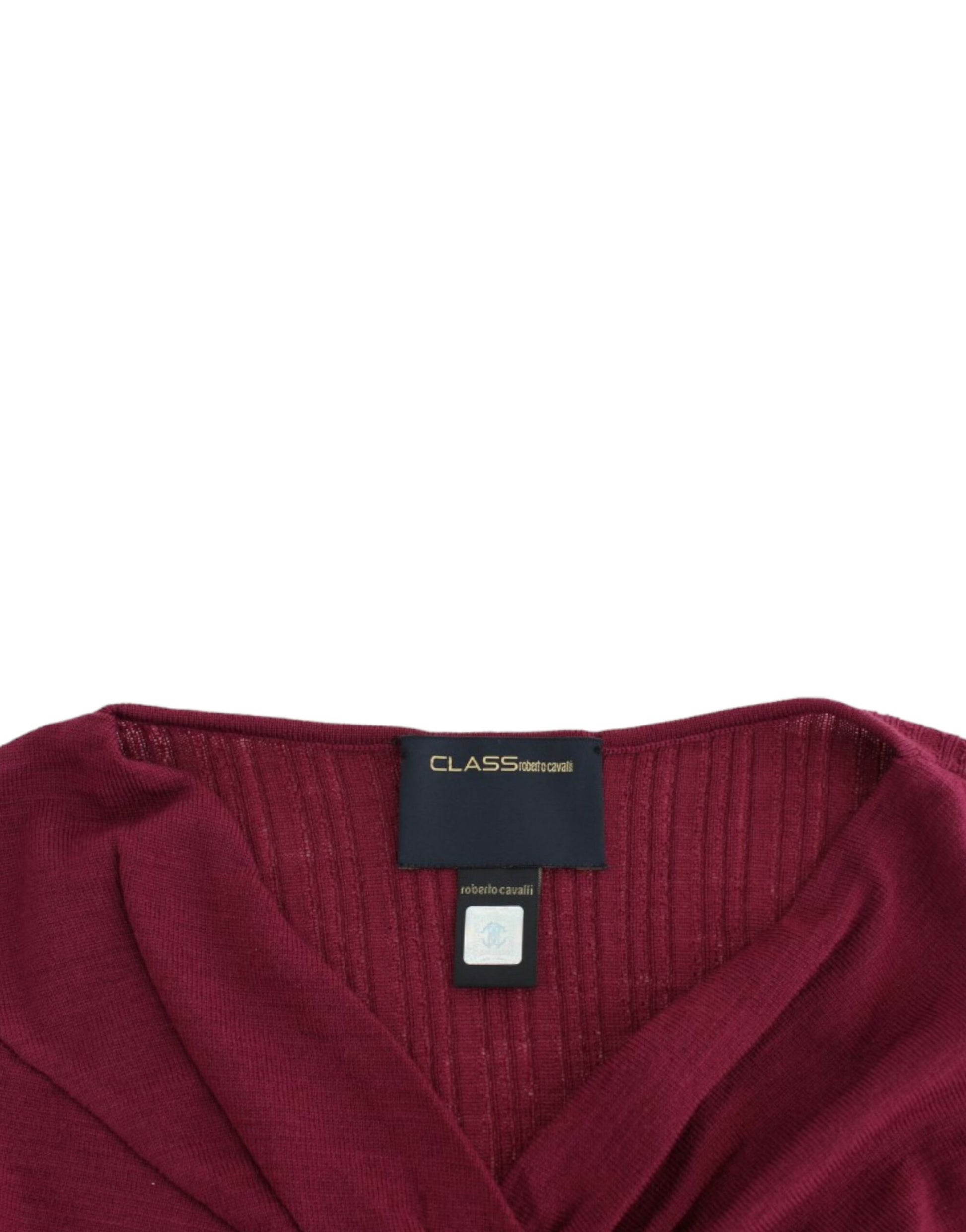 Eleganter lila Wollpullover mit Schlüsselloch
