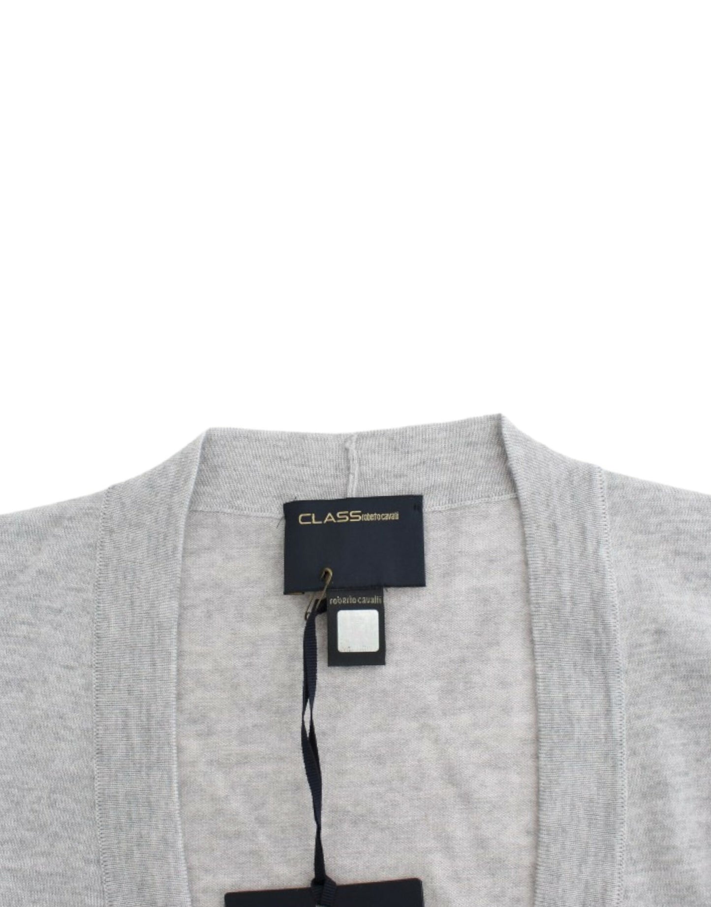 Kurzer Cardigan aus Schurwolle in schickem Grau