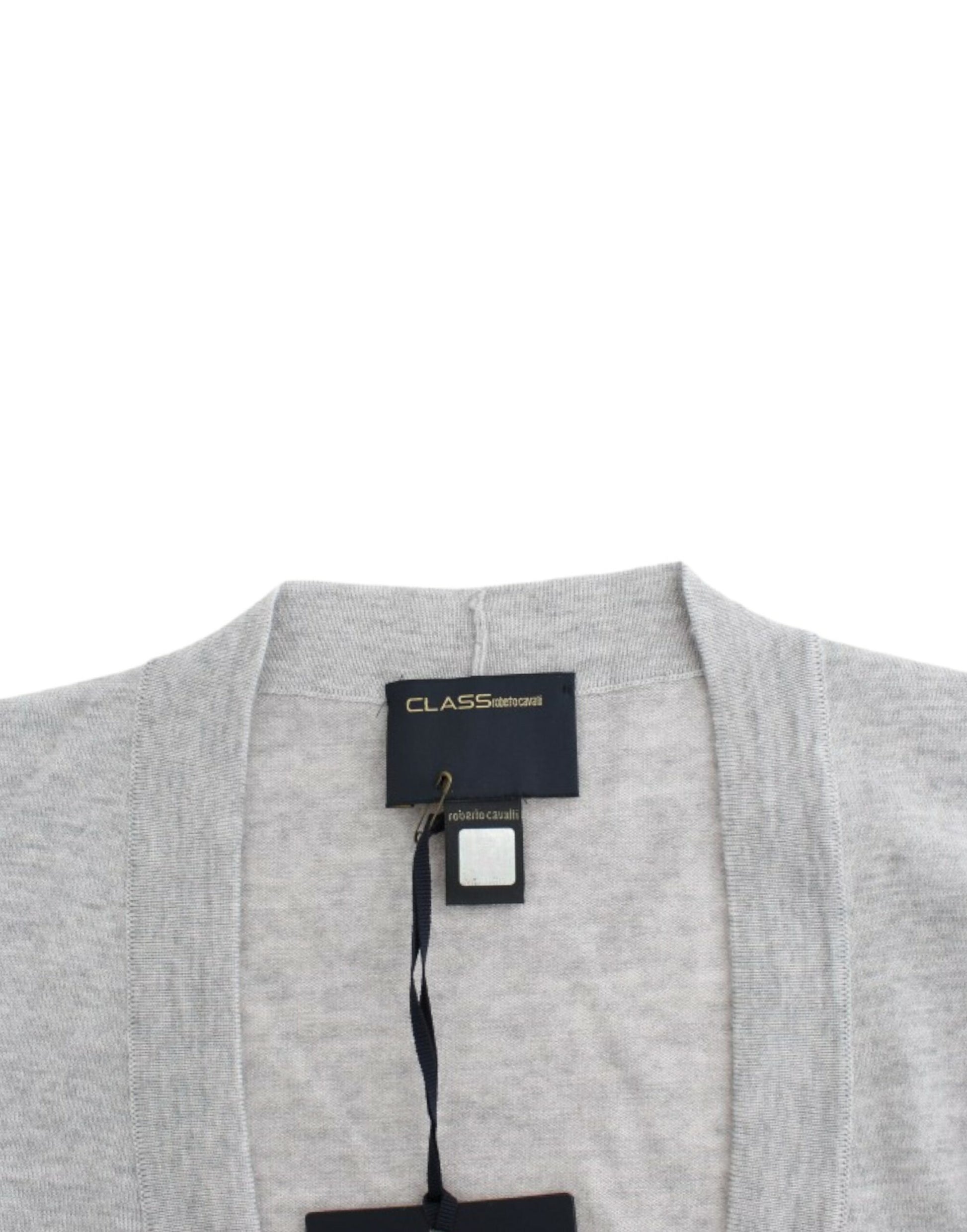 Kurzer Cardigan aus Schurwolle in schickem Grau