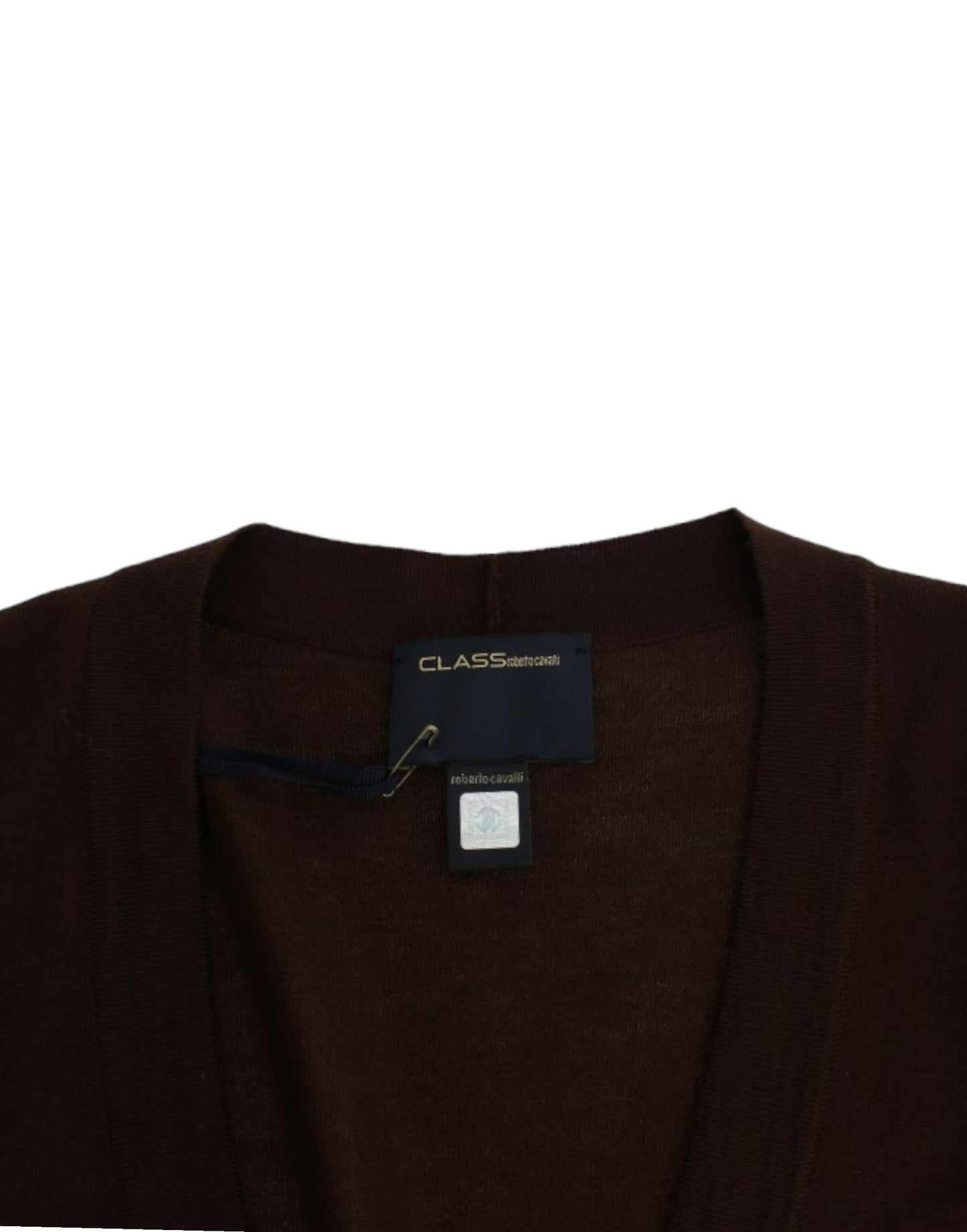 Eleganter kurzer Cardigan aus Schurwolle in Braun