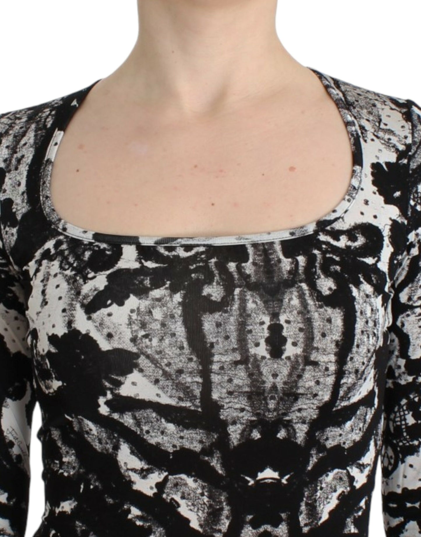 Elegantes bedrucktes Jersey-Etuikleid