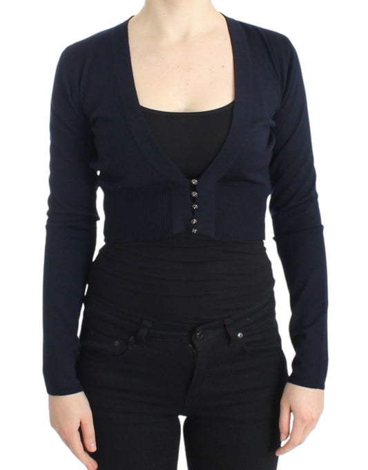 Eleganter verkürzter Cardigan aus Schurwolle