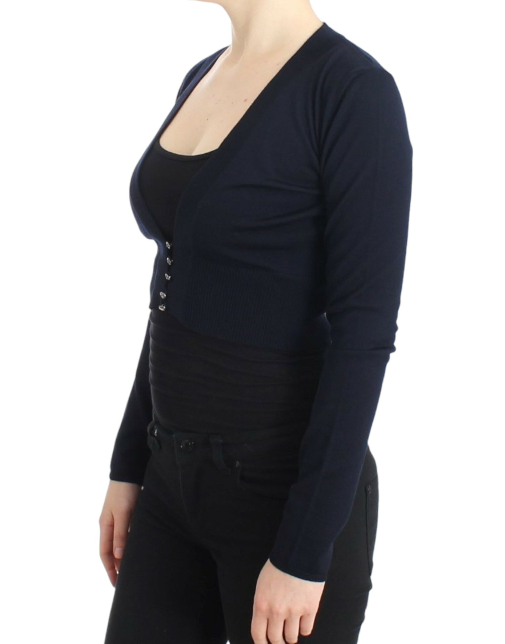 Eleganter verkürzter Cardigan aus Schurwolle