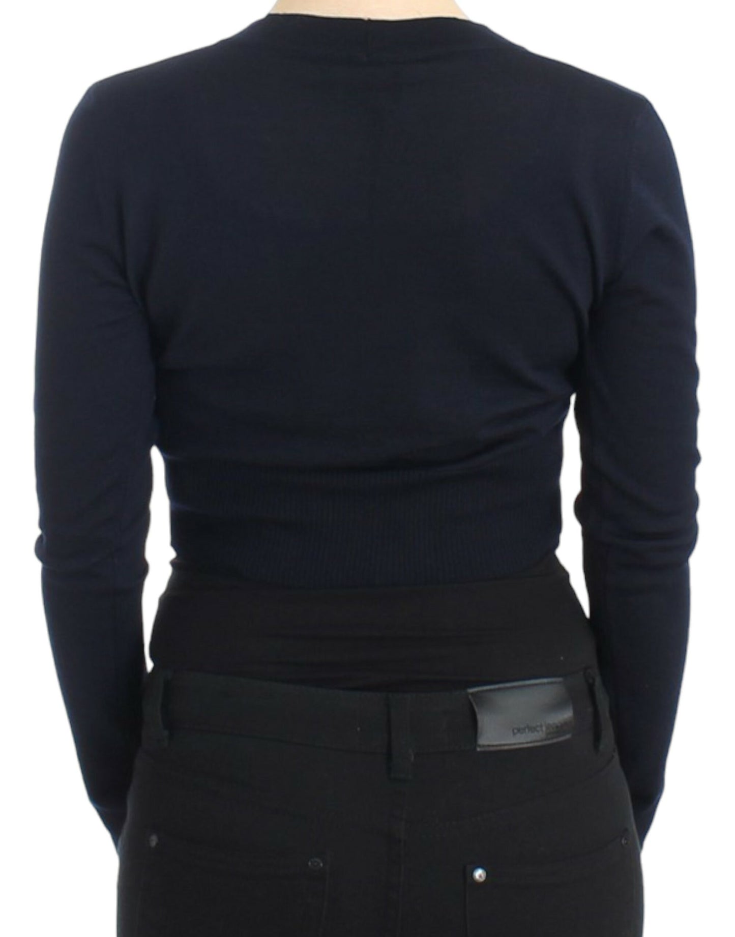 Eleganter verkürzter Cardigan aus Schurwolle