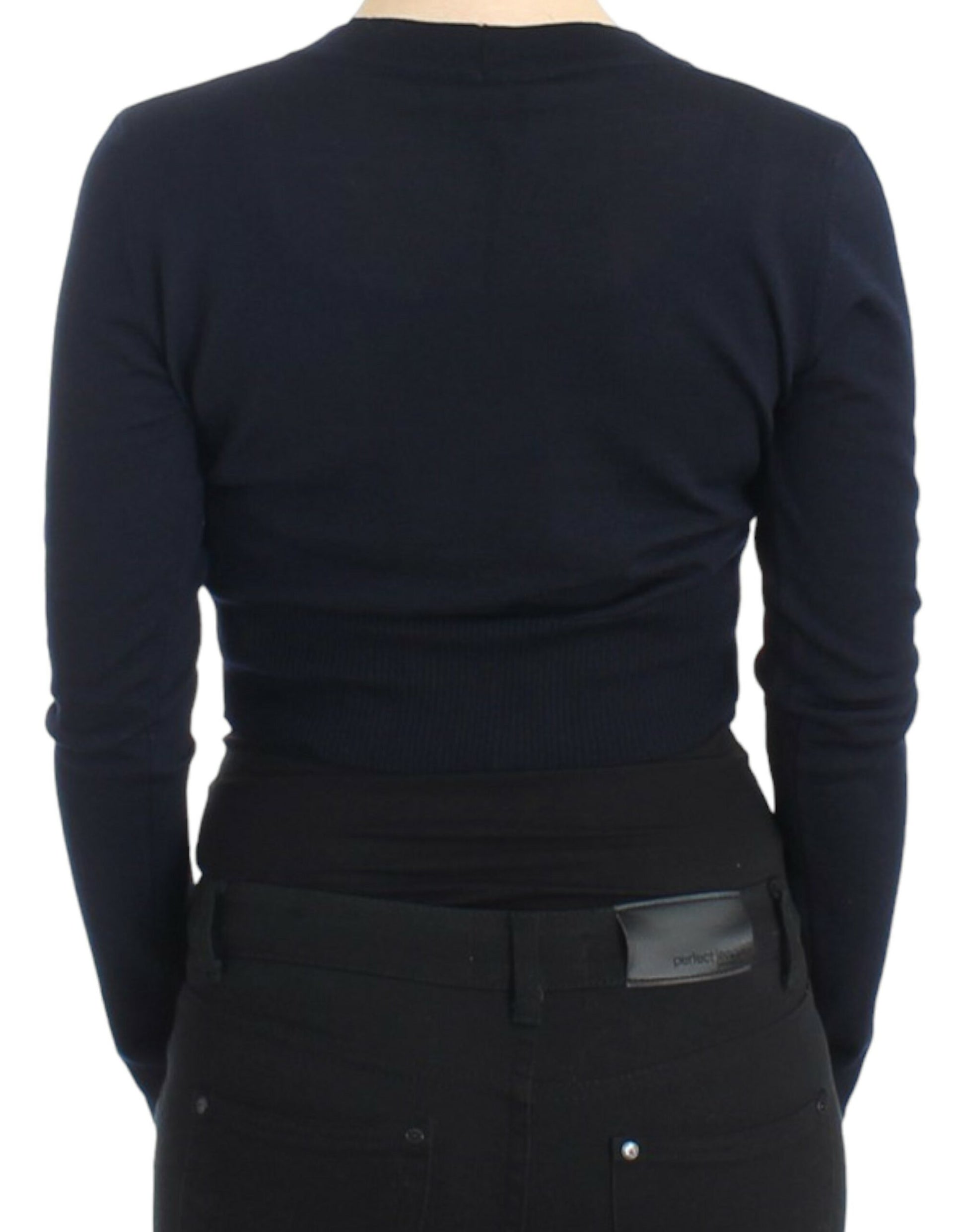 Eleganter verkürzter Cardigan aus Schurwolle