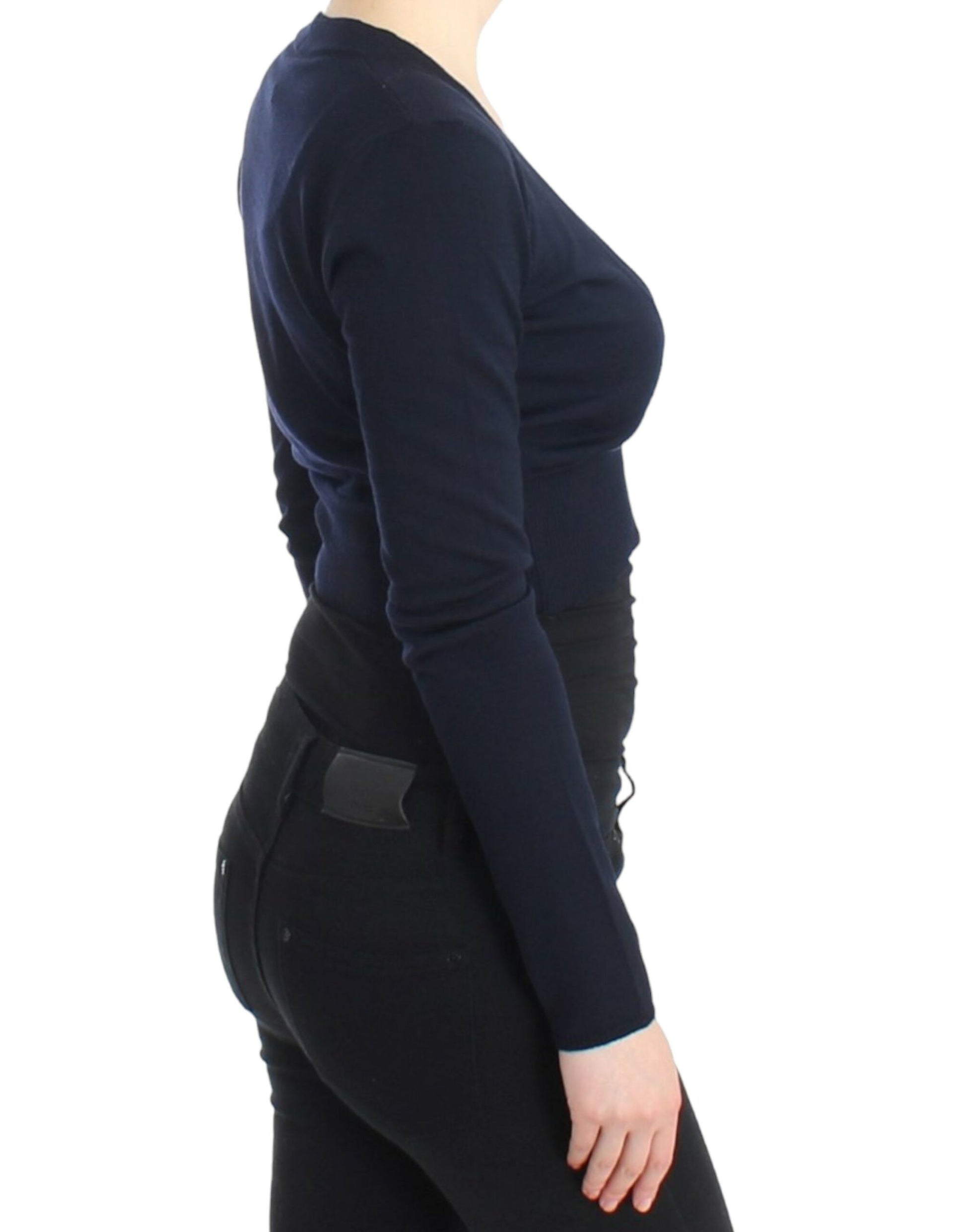 Eleganter verkürzter Cardigan aus Schurwolle