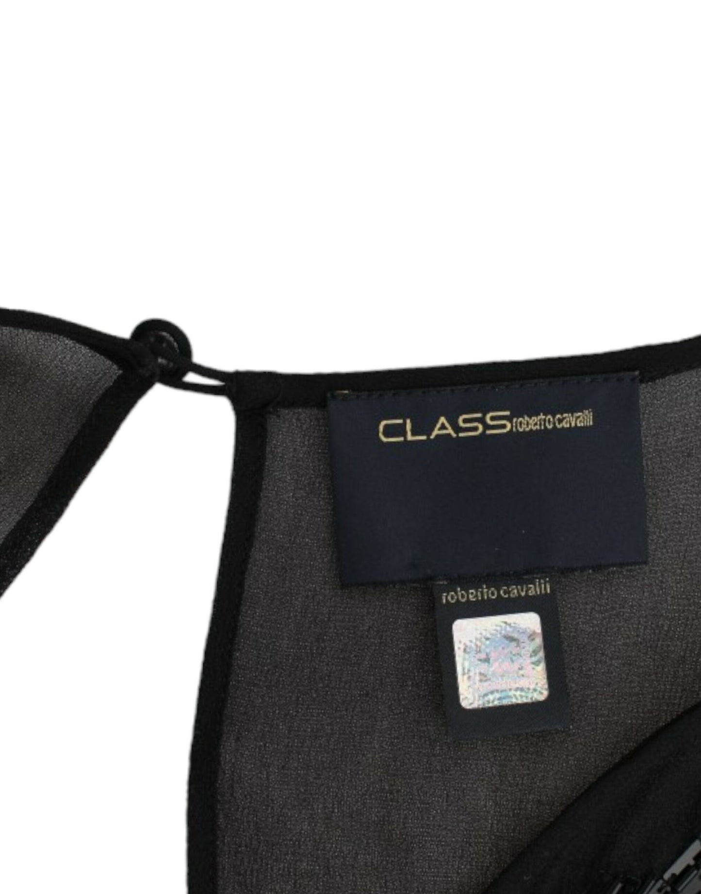 Elegantes Blousonkleid aus transparenter schwarzer Seide