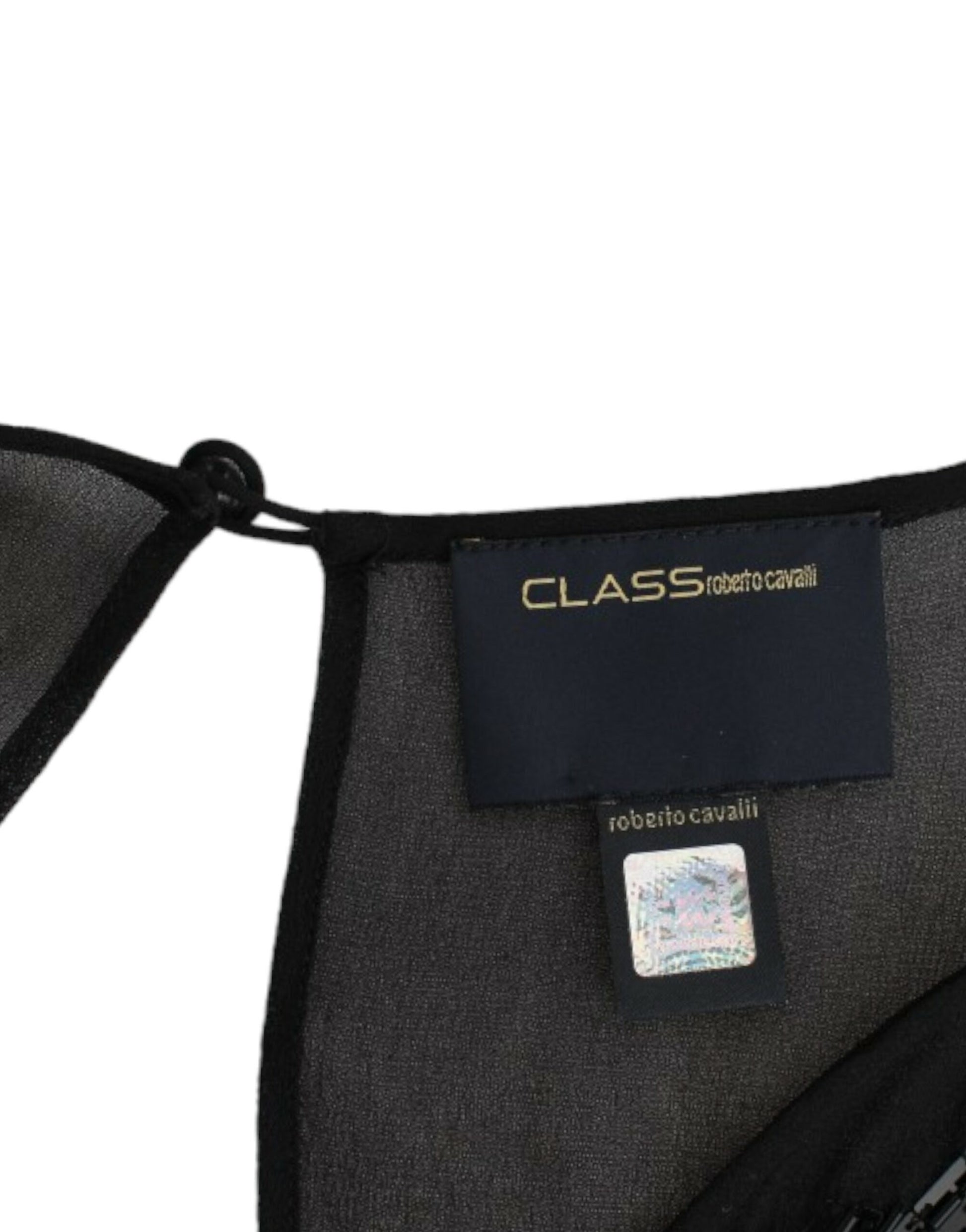 Elegantes Blousonkleid aus transparenter schwarzer Seide