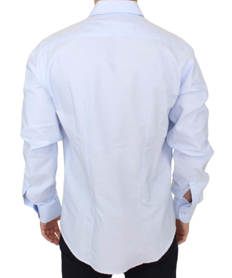 Elegantes hellblaues Hemd aus italienischer Baumwolle