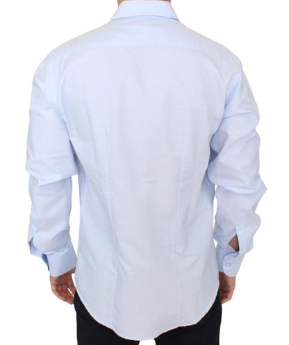 Elegantes hellblaues Hemd aus italienischer Baumwolle