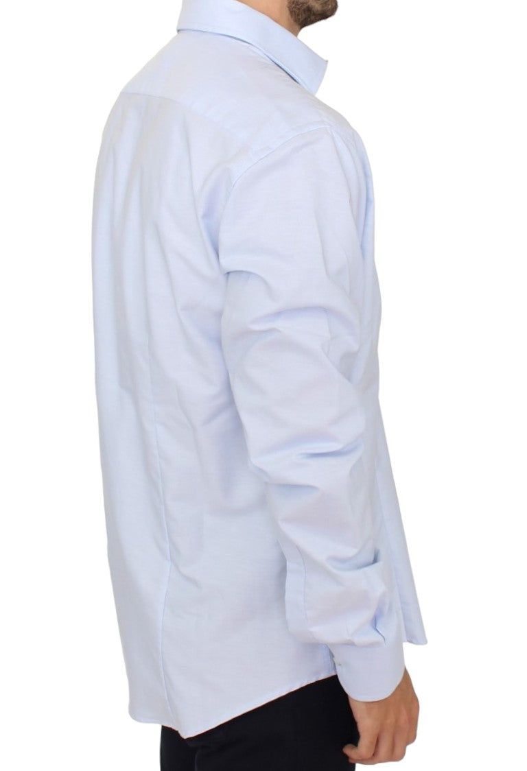 Elegantes hellblaues Hemd aus italienischer Baumwolle