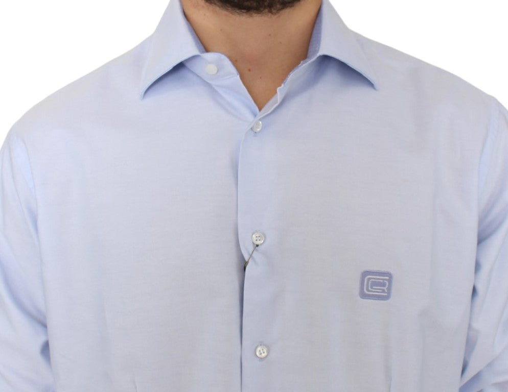 Elegantes hellblaues Hemd aus italienischer Baumwolle
