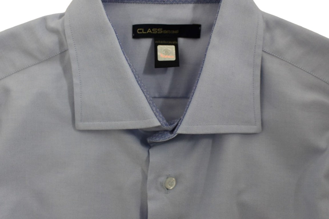 Elegantes hellblaues Hemd aus italienischer Baumwolle
