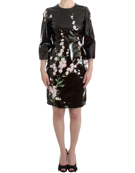 Elegantes Etuikleid mit Blumenverzierung