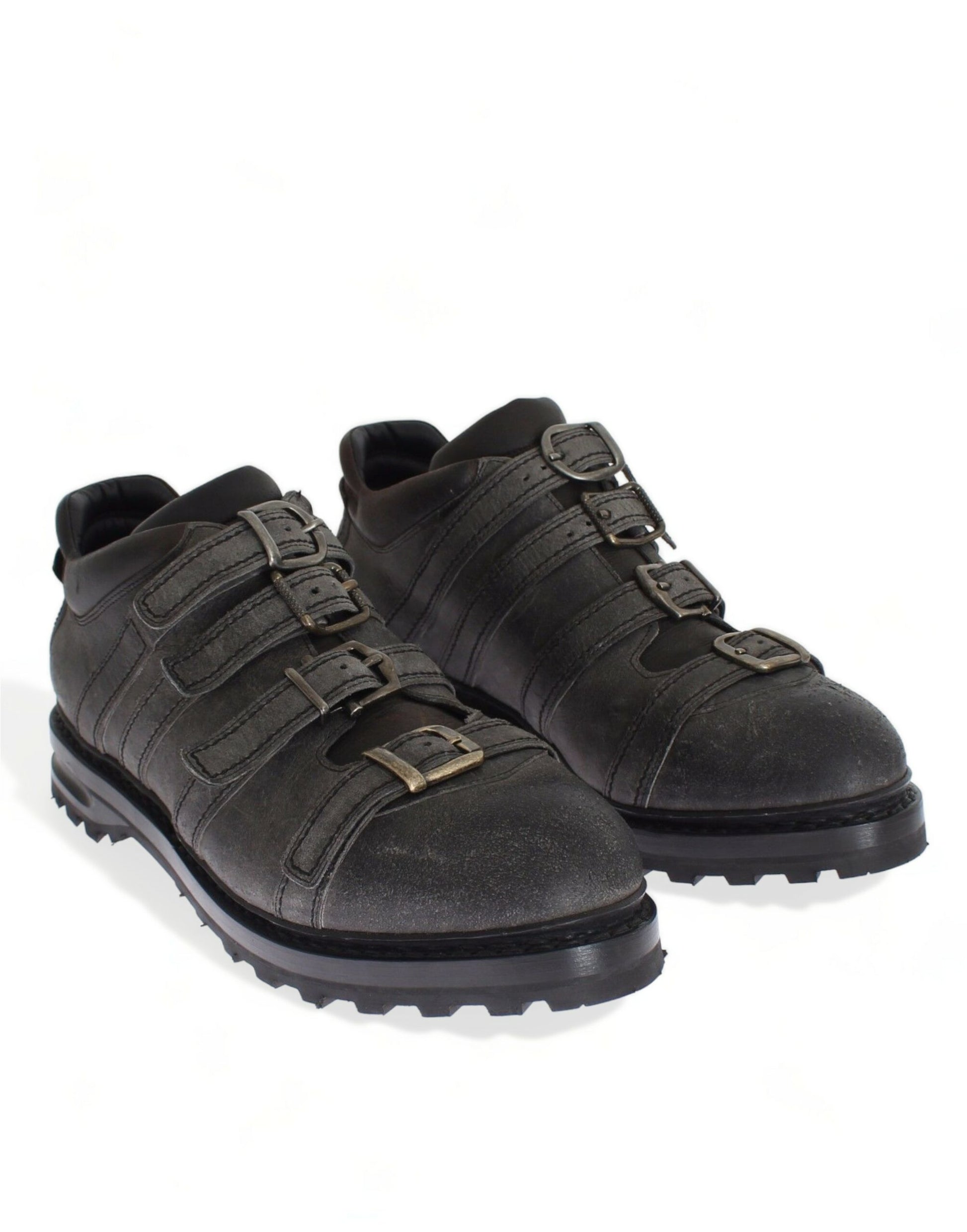 Elegante Stiefeletten aus grauem Leder