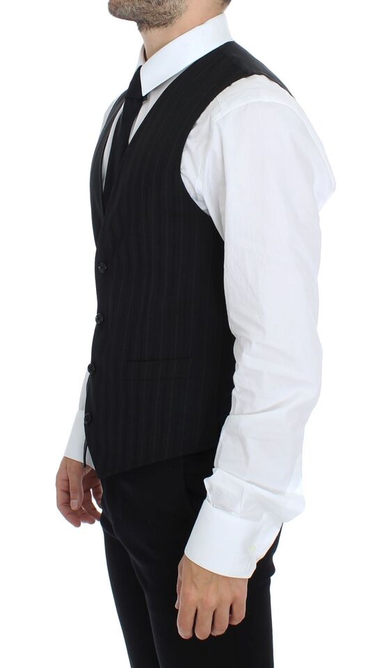 Elegante gestreifte Wollweste