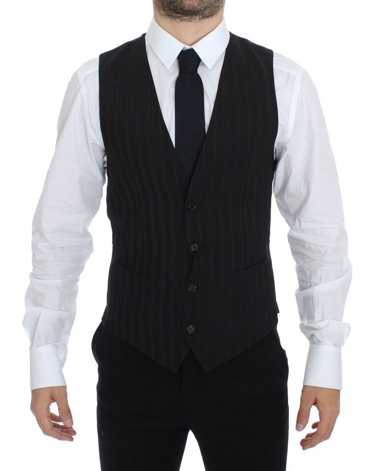 Elegante gestreifte Wollweste