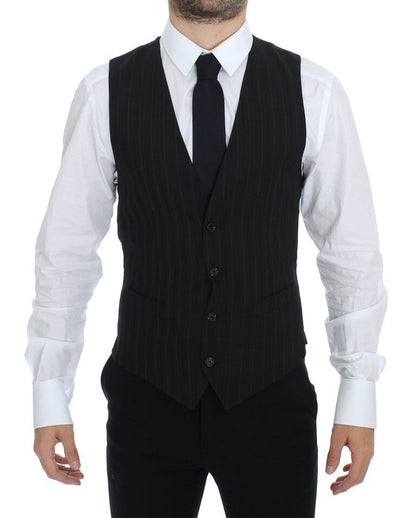 Elegante gestreifte Wollweste