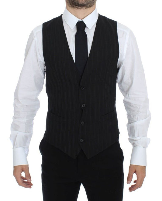 Elegante gestreifte Wollweste