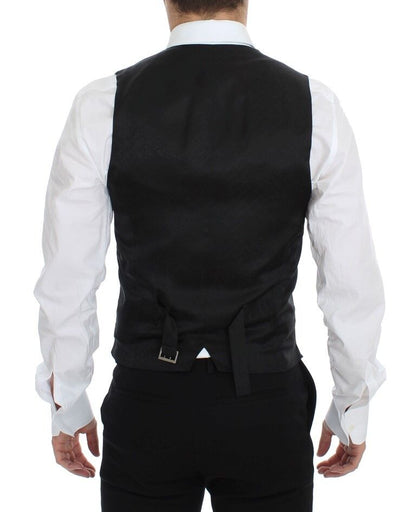 Elegante blaue Weste aus Wolle