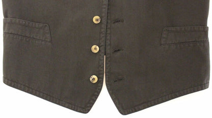 Elegante schwarze Weste aus Baumwollmischung