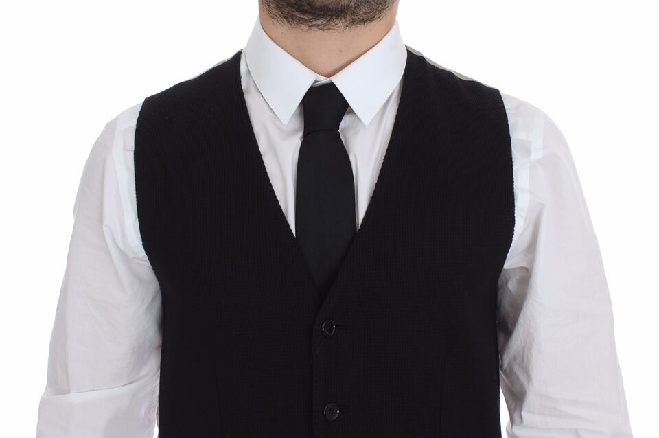 Elegante schwarze Seidenweste