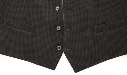 Elegante schwarze Seidenweste