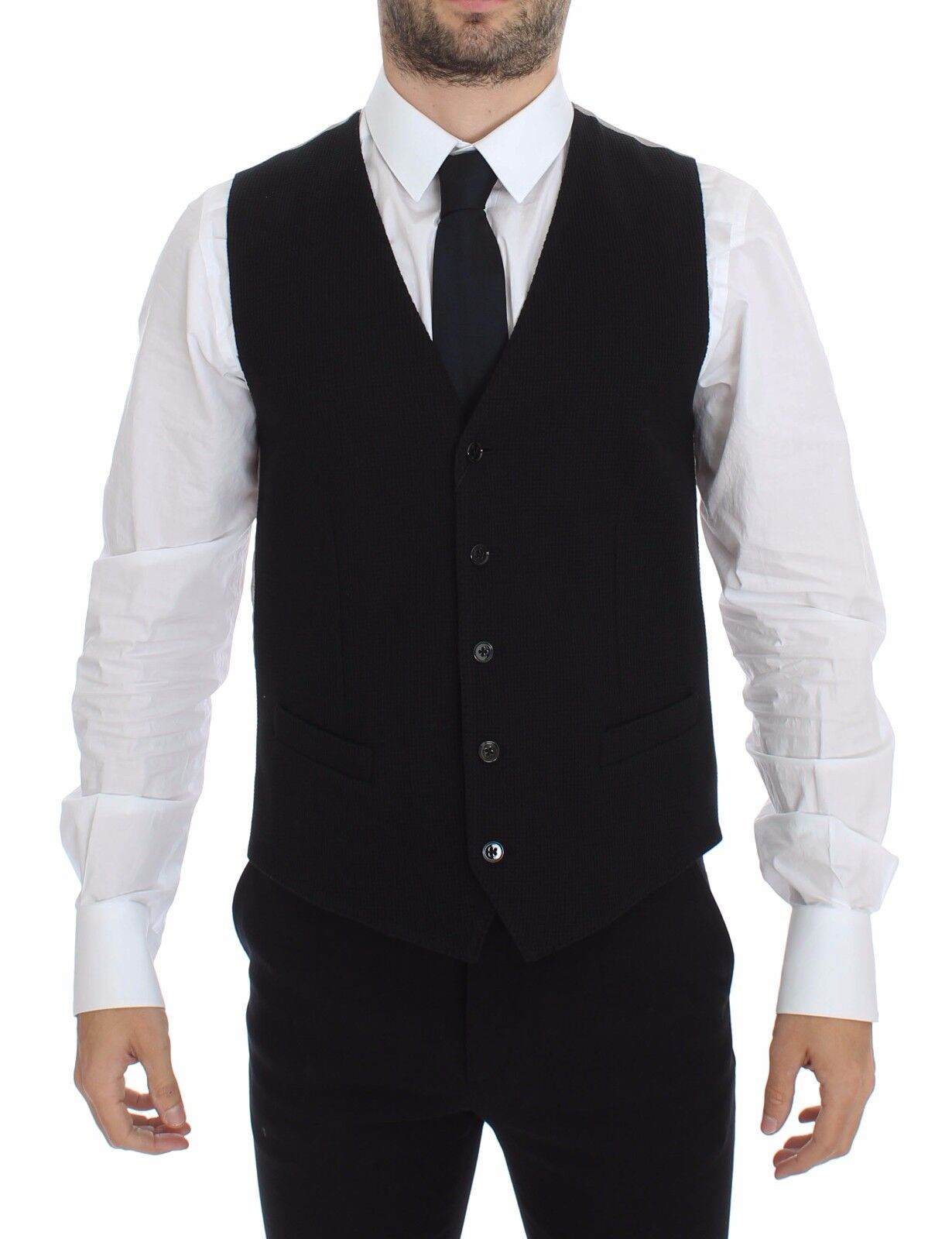 Elegante schwarze Seidenweste