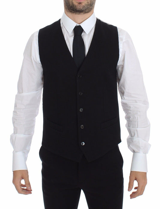 Elegante schwarze Seidenweste