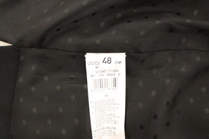 Elegante schwarze Weste aus Wolle und Seide