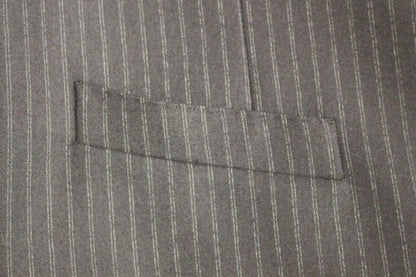 Elegante schwarze gestreifte Wollweste
